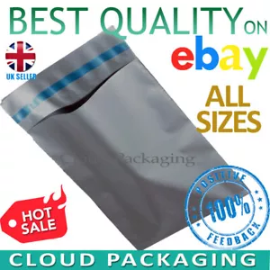 Strong Grey Mailing Bags Postal Poly Postage Self Seal Mixed Bags Full Range - Picture 1 of 5