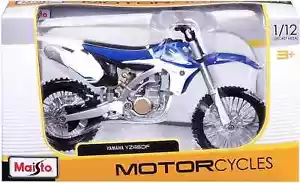 MAISTO 1:12 MOTO DIE CAST YAMAHA YZ450F BIANCO E BLU ART 13021 - Foto 1 di 2