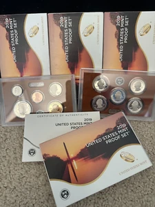 Lot of 4 SETS 2019 US MINT Proof Sets With Boxes and COA - Picture 1 of 1