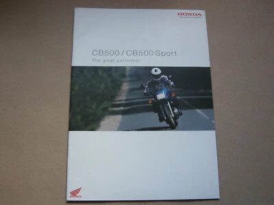 HONDA CB500 & CB500 Sport, 20 page Sales Brochure July 2001.   No. MCA 0018 - Image 1 of 4