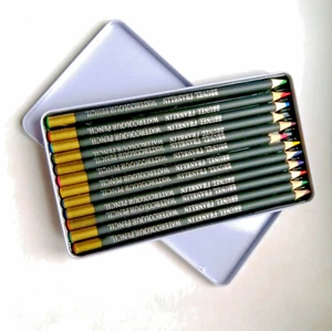 12 Watercolour Pencils - Brunel Franklin, Presentation Tin Professional & hobby - Picture 1 of 8
