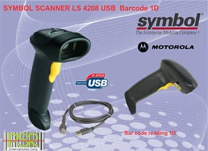 Symbol LS4208 Handheld Laser Barcode Scanner + USB Cable - Bild 1 von 1