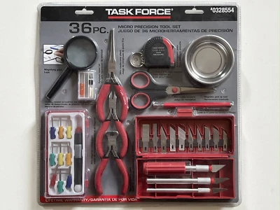 Task Force 36 pc Micro Precision Tool Set 61607 Pliers Screwdriver 028554 - Image 1 of 4