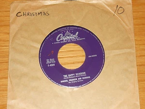 CANADA ISSUE NOVELTY CHRISTMAS 45 RPM - CAPITOL 32232 - "THE HAPPY REINDEER" - Picture 1 of 2