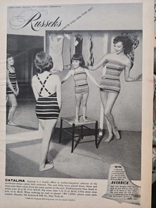 Vintage Catalina Womens Youth Girls Swimsuits Russeks fashion  ad  - Picture 1 of 1