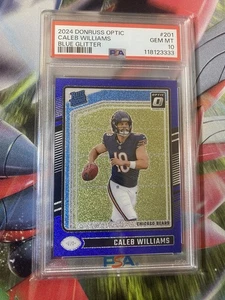 Tarjeta RC 2024 Optic Caleb Williams #201 azul brillo clasificación novato Prizm PSA 10 💎 - Imagen 1 de 2
