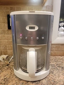 CLASSIC!! Gevalia Mode CM500 Stainless Steel White & Silver 12 Cup Coffee Maker  - Picture 1 of 11
