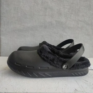 FitVille Mens Recovery Clog Sandal Lined Shoe ArchMax Cushioned UK 12 Wide Black - Picture 1 of 17