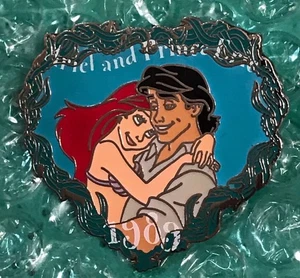 ALTER Disney Pin Countdown zum Jahrtausend #54 Arielle und Prinz Eric 1989 Herz - Bild 1 von 2