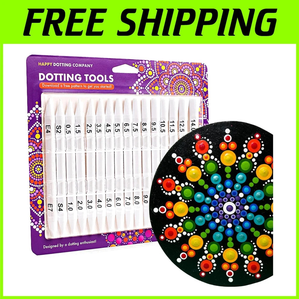 Mandala Dotting Stylus Kit - 16pc Double Ended - Image 1 of 4