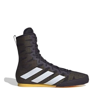 Adidas Hombres Box Hog 4 Zapatos Botas de Boxeo Parte Superior Alta Malla Superior - Imagen 1 de 13