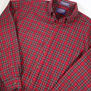 Sir Pendleton Wool Flannel Shirt Men's Size Large 100% Virgin Button Up Plaid - Picture 1 of 6