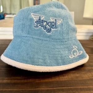 Vintage Y2K Bucket Hat Baby Blue Kids Terry Cloth Hat DCI Kristen’s Collection - Picture 1 of 7