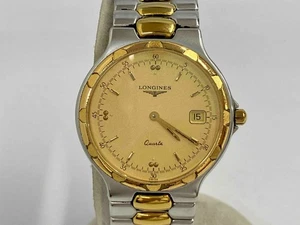 [Excellent+] Longines Conquest L1.614.3 Gold White Dial Date Quartz Men's Watch - Picture 1 of 8