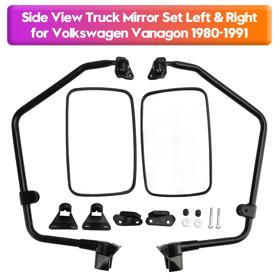 Side View Truck Mirror Set Left & Right for Volkswagen Vanagon 1980-1991 - Image 1 of 4
