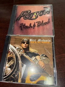 Poison/Bret Michaels 2 CD Lot : Flesh & Blood/Rock My World-VG-Rock/Metal - Bild 1 von 4