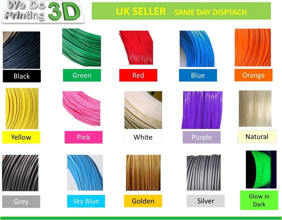 WEDO3DPRINTING 3D Printer Filament PLA 3mm / 2.85mm - 20+ Colours - 40m 20m 10m Lengths
