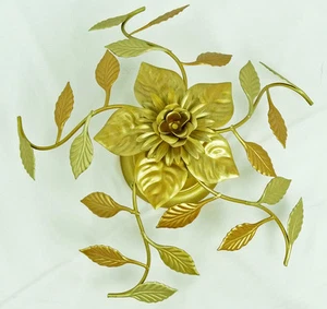 CLASSICA PLAFONIERA LIBERTY LED ART.552 FERRO BATTUTO ARTE FIORENTINA ORO ANTICO - Imagen 1 de 2