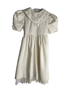 Vintage Girl’s Size 8 Dress Rare Editions Cottagecore Dress Cream Lace - Picture 1 of 8