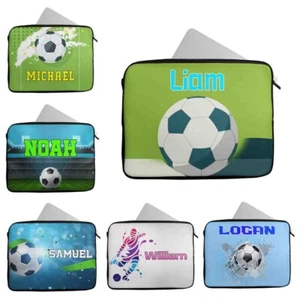 Personalised Any Name Football Design Laptop Case Sleeve Tablet Bag 628 - Picture 1 of 12