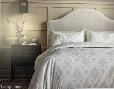 Juego de 3 fundas nórdicas CABBAGES & ROSES London Burleigh de lino beige topo REINA Foto 1 de 4