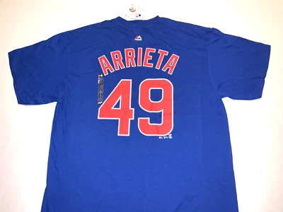Джейк Арриета Chicago Cubs #49 питчер - синий MLB бейсбол футболка новый! XL - Изображение 1 из 2