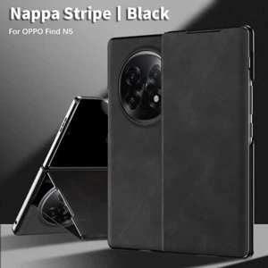 For Oppo Find N5, Luxury Business Magnetic Flip Nappa Leather Wallet Case Cover - Zdjęcie 1 z 19