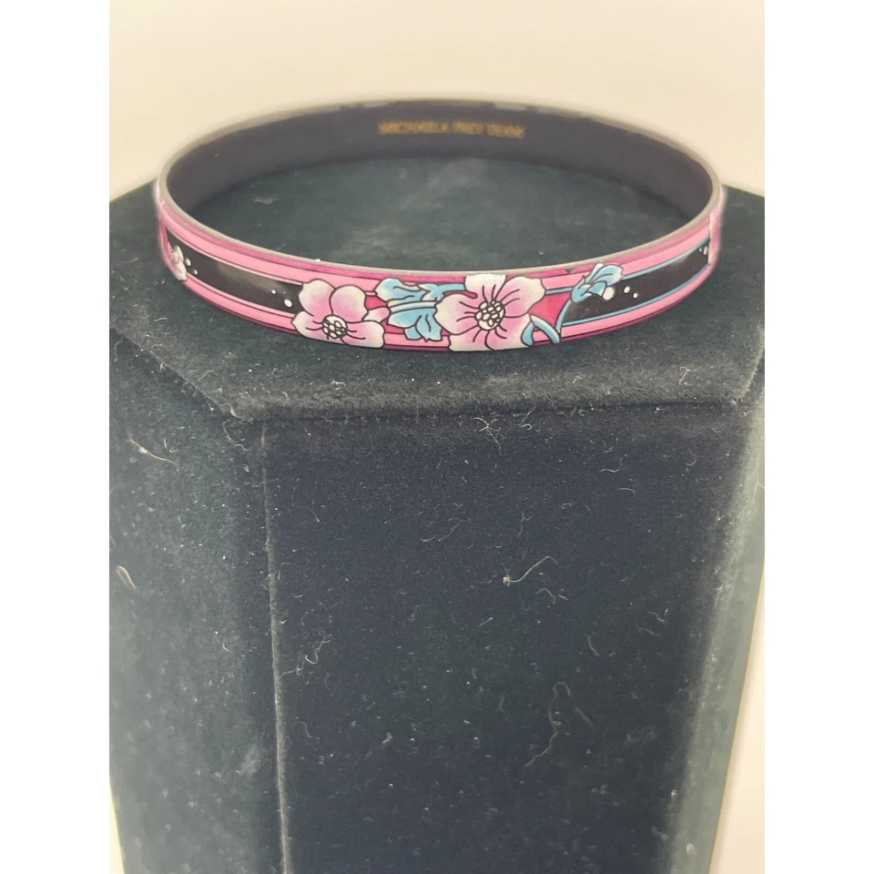 Michaela Frey Group Bangle Bracelet Enamel  Flowers - Image 1 of 4