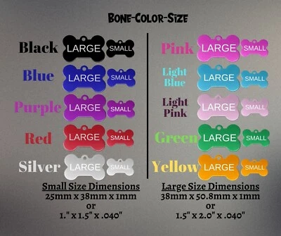 CUSTOM Laser ENGRAVED PERSONALIZED PET TAG ID DOG CAT NAME TAGS DOUBLE SIDE - Image 1 of 4