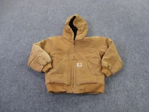 Carhartt Jacket Boys Canvas Heavy Lined Coat Workwear Outdoors Hiking Youth - Picture 1 of 14