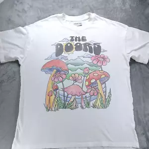 The Doors American Eagle AE Band Tee Short Sleeve Shirt Medium White Mushrooms - Picture 1 of 10