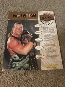 Vintage ECW ROB VAN DAM Wrestling Pinup Photo WWF WWE 1990s RVD 1999 - Picture 1 of 1