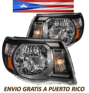 For 05 11 Toyota Tacoma Headlights Black TRD Style Set 2006 2007 2008 2009 2010 - Bild 1 von 4