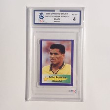 Rivaldo 1998 Diamond World MGC graded sticker Brazil #19 World Cup