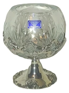 Vintage Godinger 5" Crystal Bowl on Silverplated Stand - Picture 1 of 12