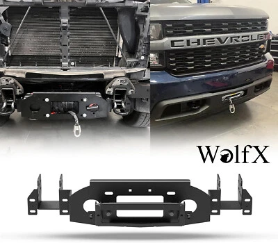 Hidden Winch Mount Plate For 2019 2020 2021 2022 2023-2025 Chevy Silverado 1500 Foto 1 de 4