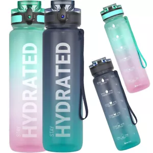 Trinkflasche Sport Trinkflasche BPA-frei Tritan 1L Auslaufsicher Wasserflasche - Bild 1 von 21