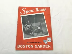 1944 Minor League Hockey Boston Olympics / Lions Program Garden WWII Dec 9th - Picture 1 of 6