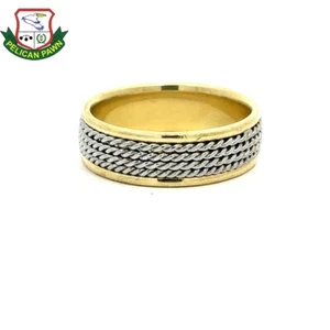 Men's 18K Gold & Platinum Wedding Band SZ 11 (YUL) (PSH030088) - Picture 1 of 5