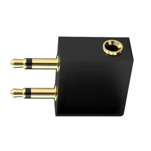 Standard 3.5mm Port Aircraft Headphone Adapter Gold Plated 3.5 Sound Splitter - Afbeelding 1 van 8