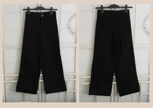 ❤️H&M Culottes Jeans*Highwaist*Schlaghose*Wide Leg*Schwarz*36 S*offener Saum❤️ - Bild 1 von 10