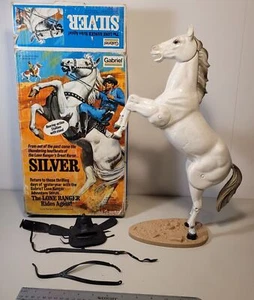 Vintage 1973 12" Scale Lone Ranger's Horse "SILVER" in Box-Rough/Repaired LOOK! - Picture 1 of 24