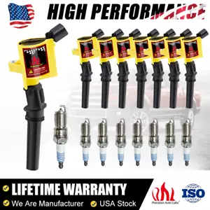 8 Ignition Coils Pack and Iridium Spark Plugs For Ford F-150 4.6L 5.4L V8 DG508 - Picture 1 of 18