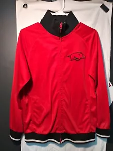 Juniors 14/16 Red University of Arkansas Razorbacks Full Zip Track Jacket - Picture 1 of 4