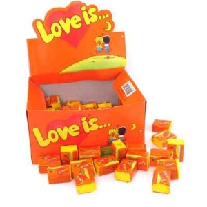 LOVE IS... ORANGE Pineapple & Orange Flavor 100 Bubble Gums Box - Picture 1 of 5