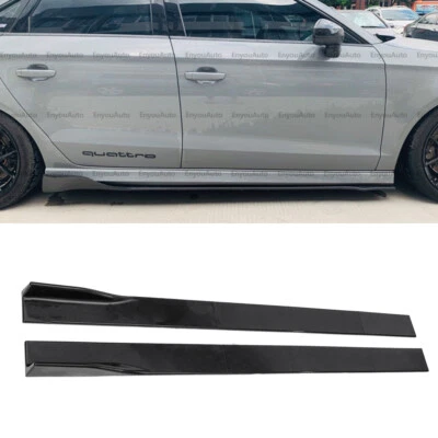 For Volkswagen Beetle 86.6" Side Skirt Extension Rocker Panel Splitter Black - Imagem 1 de 4