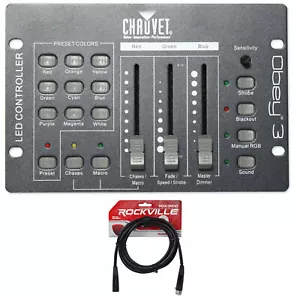Chauvet DJ Obey 3 Universal Dmx 512 Controller With 3 Channels + DMX Cable - Picture 1 of 10