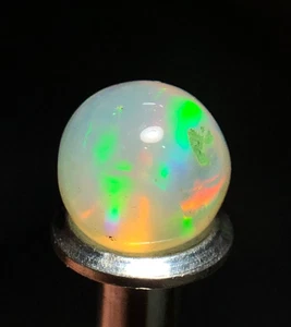Natural Ethiopian Opal Sphere, 2.55 Ct. Rainbow Fire Ball For Jewelry Making - Picture 1 of 10
