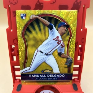 2011 Topps Finest Gold Refractor 1/1 Randall Delgado #62 Rookie RC - Picture 1 of 8