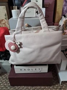 Radley Medium Leather Grab Bag . Beige. - Picture 1 of 24
